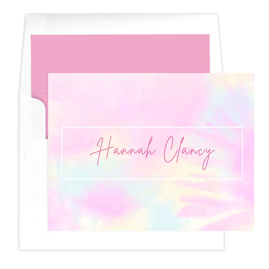 Banner Tie-Dye Folded Note Cards